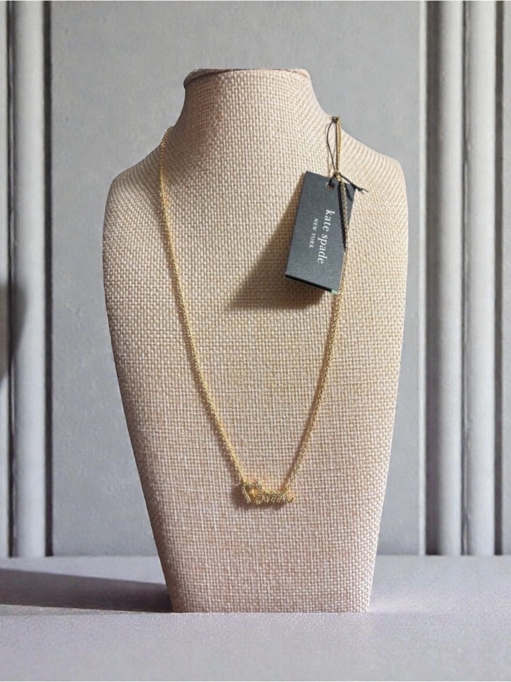 kate spade gold tone ‘MOM’ Pendant Necklace